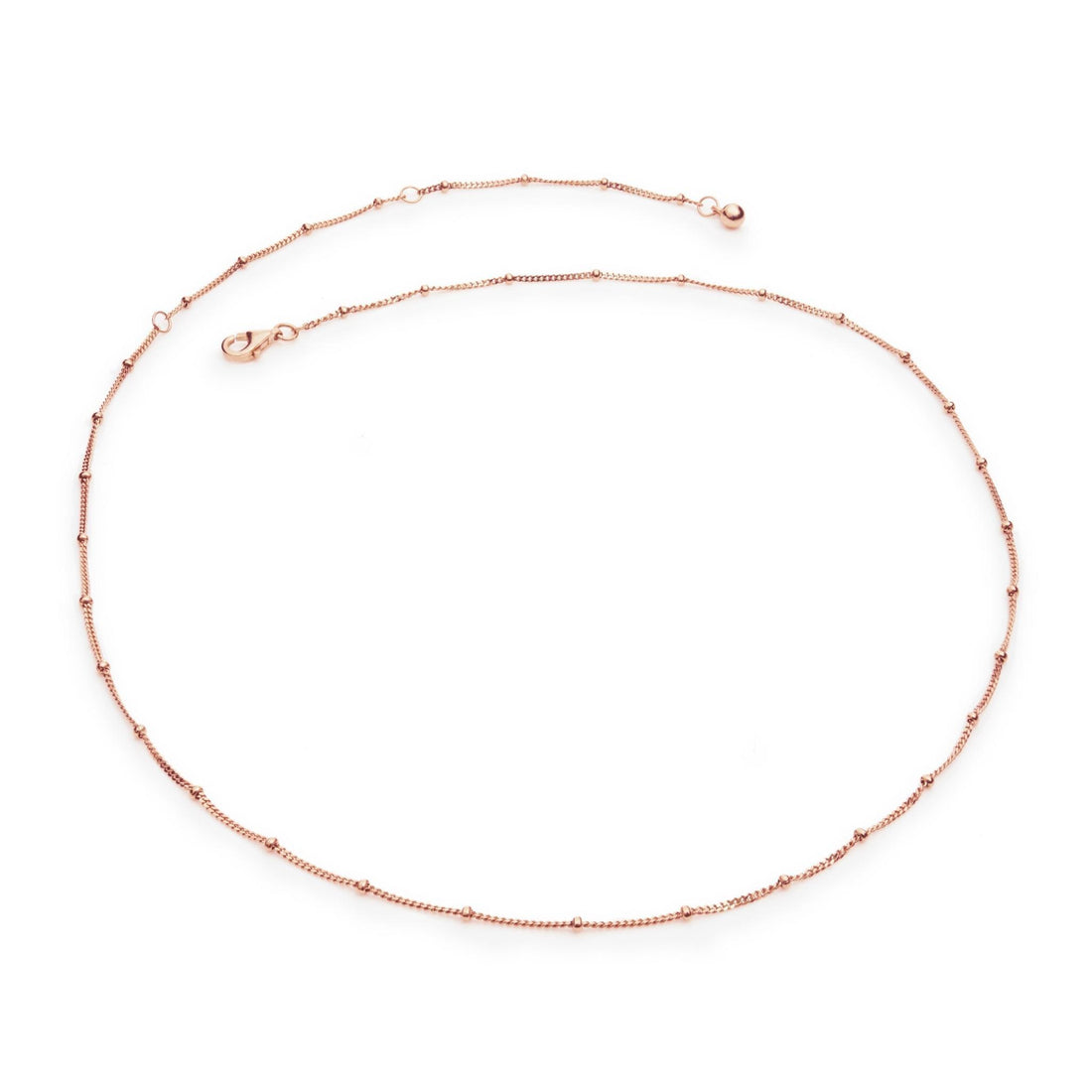 Rose Gold Bobble Chain Necklace