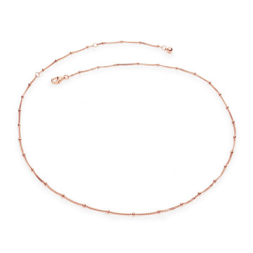 Rose Gold Bobble Chain Necklace