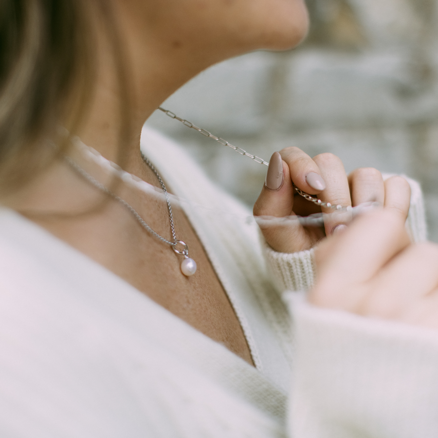 Rose Gold Paperclip Chain Necklace