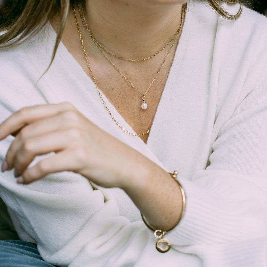 Gold Paperclip Chain Necklace