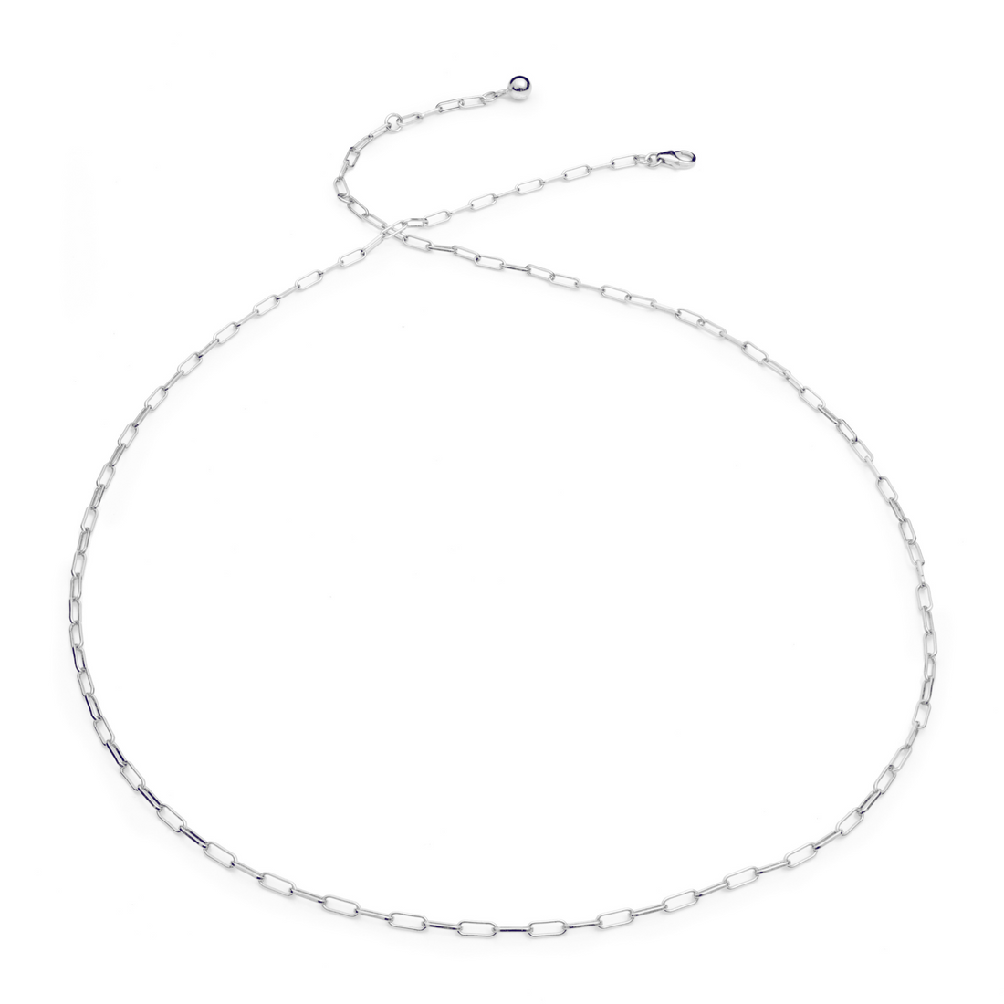 Silver Paperclip Chain Necklace