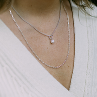 Silver Paperclip Chain Necklace