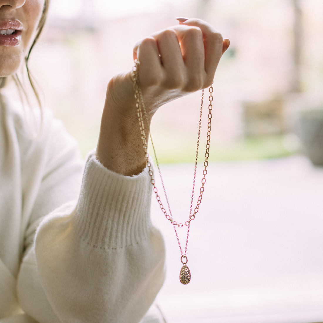 Rose Gold Chunky Cable Chain Necklace